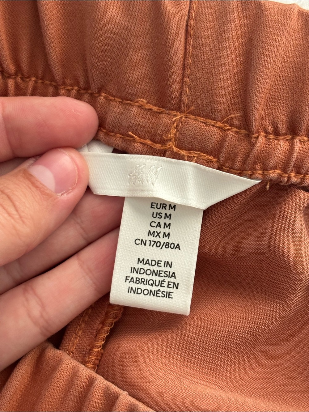 Burnt Orange Relaxed Drawstring Pants - Picture 5 of 5
